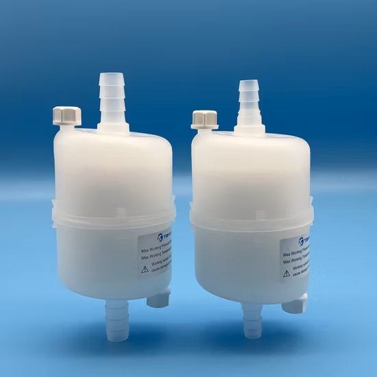 고성능 절대 정수 필터 카트리지 0.01/0.1 미크론 소수성 PTFE, PP 미세 기공 멤브레인 필터를 사용한 압축 공기 가스 발효용 주름 처리